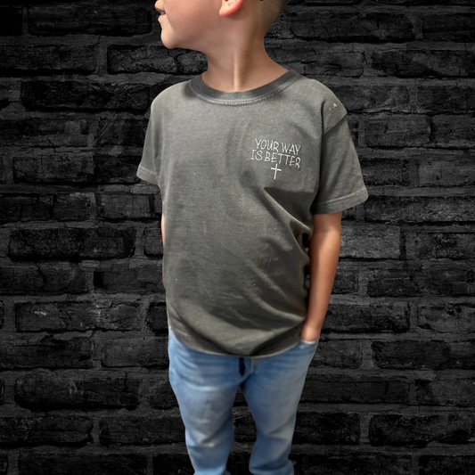 "Your Way Is Better" Embroidered Kids Tee – Forrest Frank Inspired | Comfort Colors Shirt
