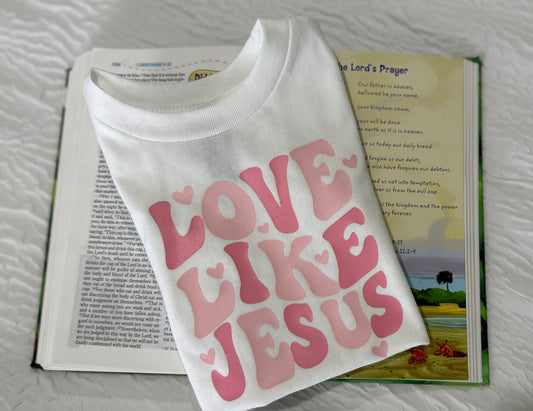 Short Sleeve Kids VINYL shirt: Love Like Jesus